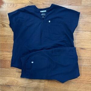 Navy Blue Scrub Set